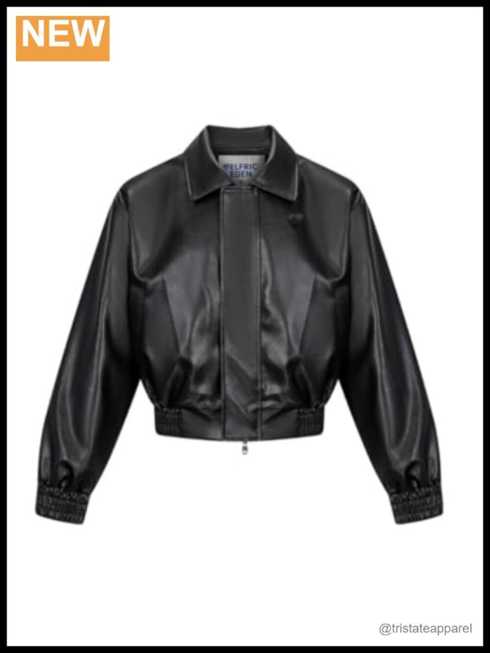 Cropped Faux Leather Bomber Jacket Y2K Streetwear Moto Biker